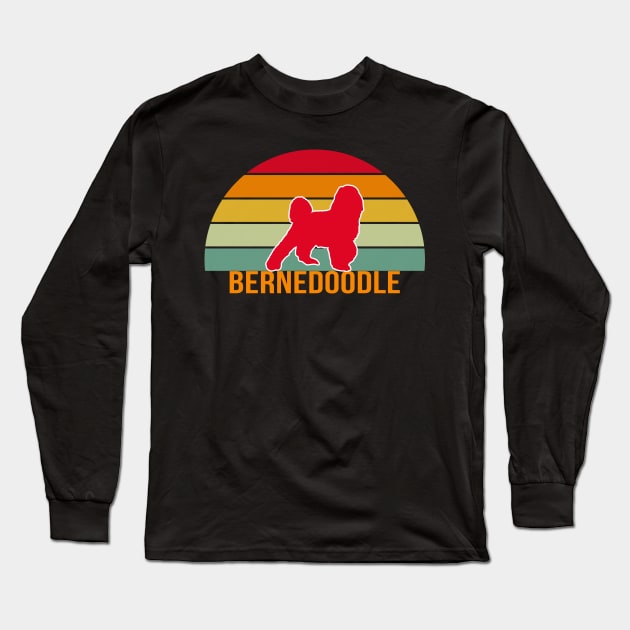 Bernedoodle Vintage Silhouette Long Sleeve T-Shirt by seifou252017